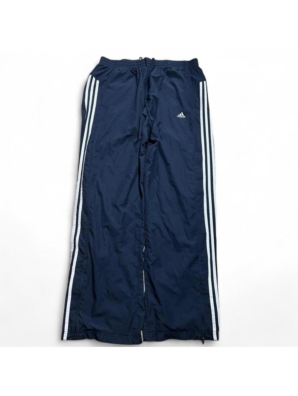 Vintage Adidas Clima365 Navy Striped Baggy Track Pants